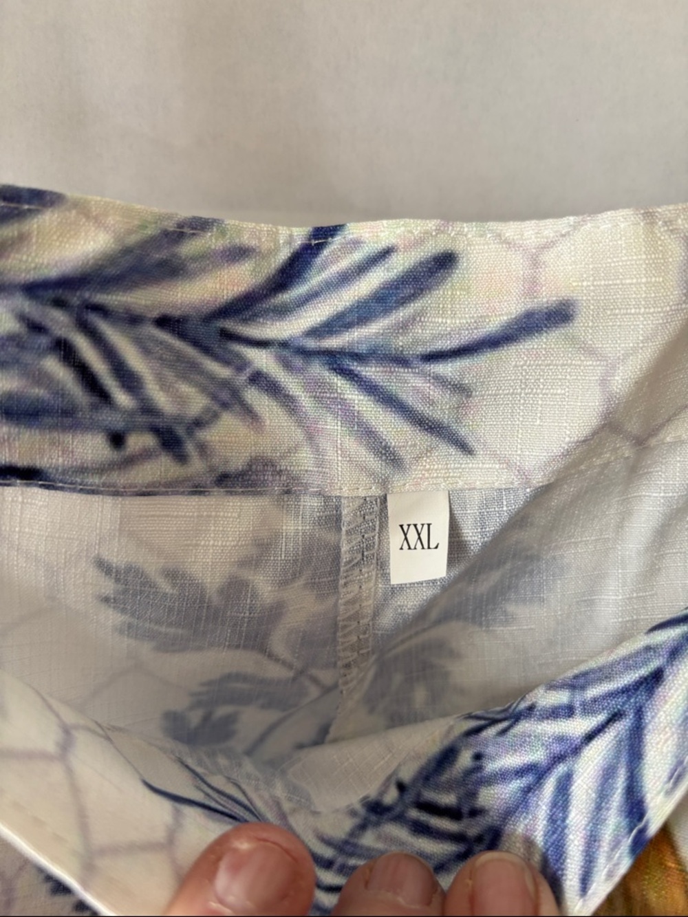 Women's Cream Rooster Print Linen Jumpsuit& wide rim sun hat, pit to pit 22”, - Picture 2 of 10